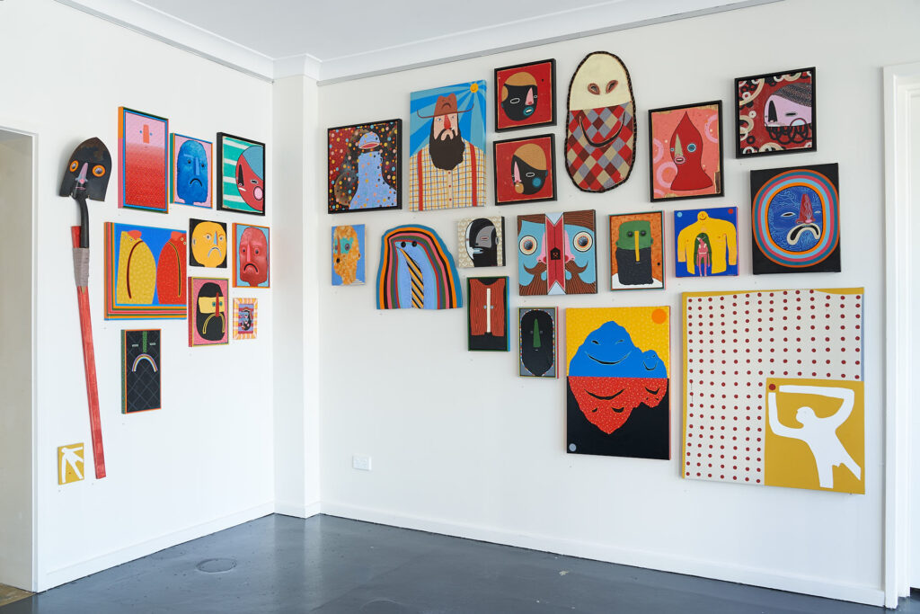 'STAY POSITIVE', Dan Withey, installation view, Praxis Artspace, August 2020. Photography by Sam Roberts.