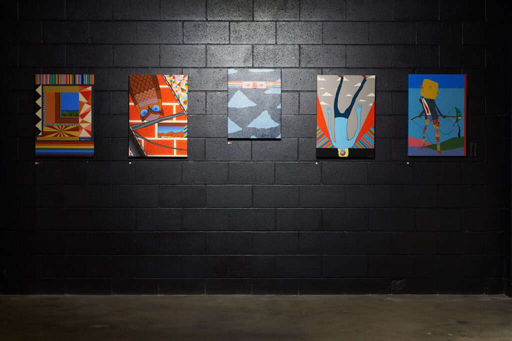 'STAY POSITIVE', Dan Withey, installation view, Praxis Artspace, August 2020. Photography by Sam Roberts.